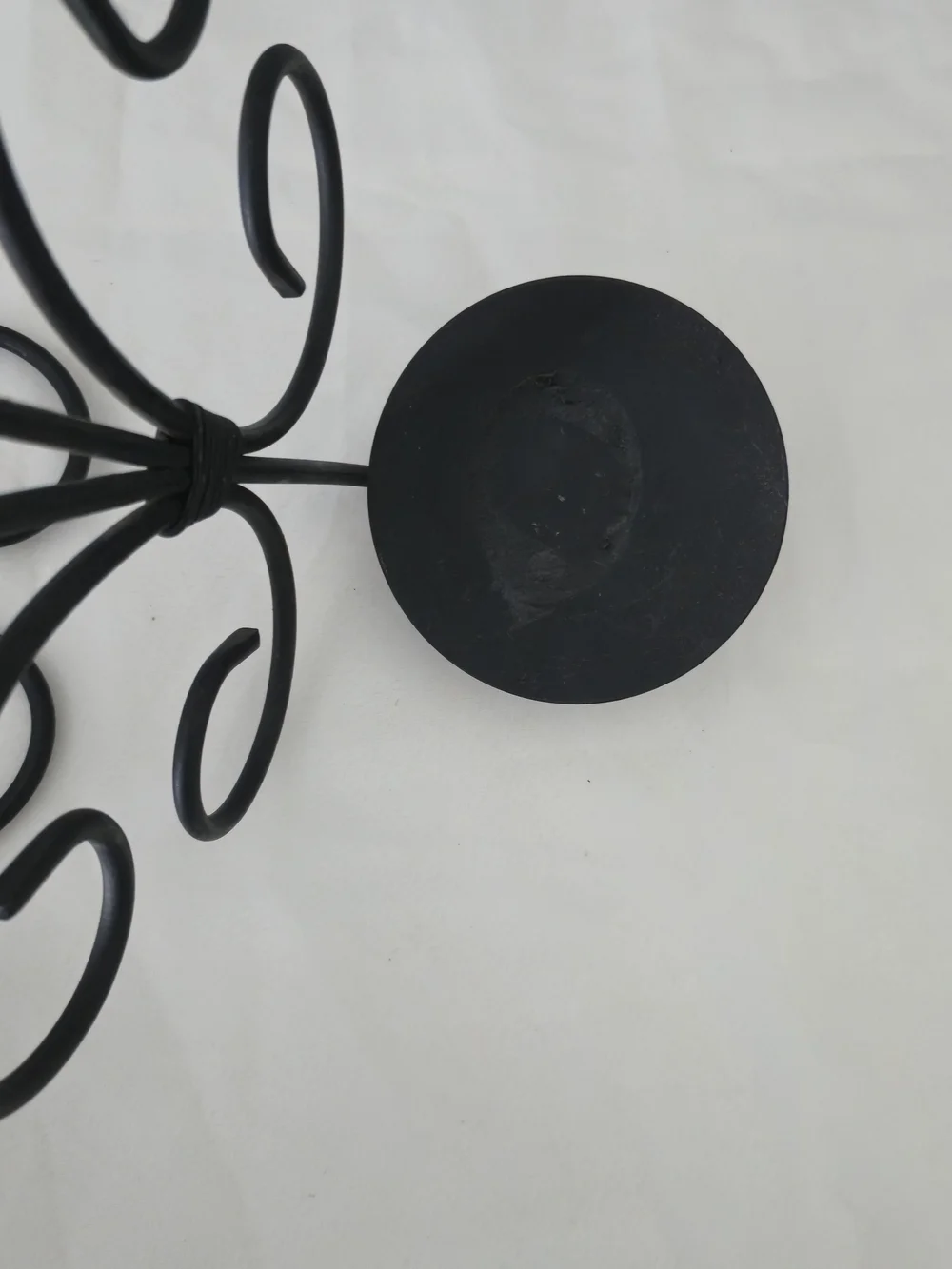 Elegant Black Decorative Scroll Wall Sconces – Pair of Metal Candle Holders